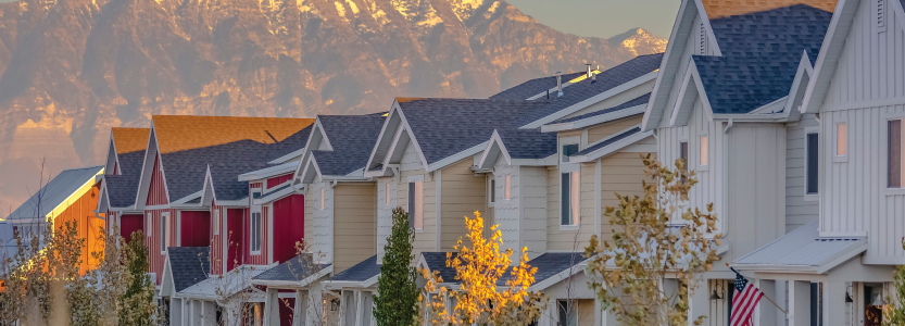 row of houses in Utah