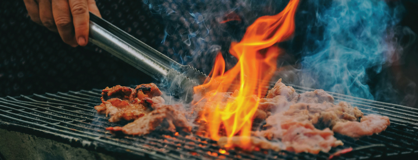 fire showing giveaway for a grill set