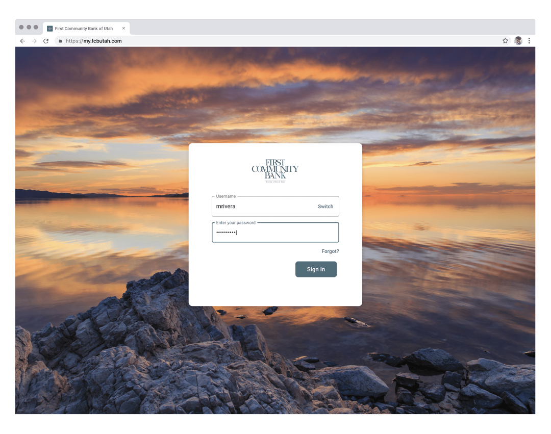 Online Banking Login Page