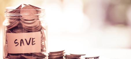 Saving Jar with coins
