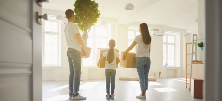 Family moving into new home